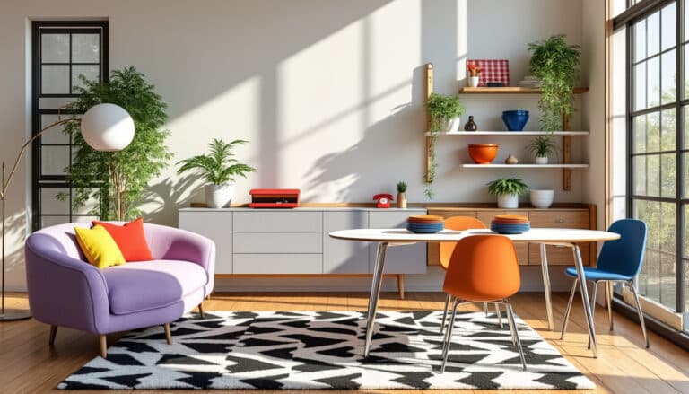 découvrez une décoration inspirée des années 50, revisitée avec une touche contemporaine. idées, conseils et inspirations pour recréer le charme rétro dans votre intérieur moderne.