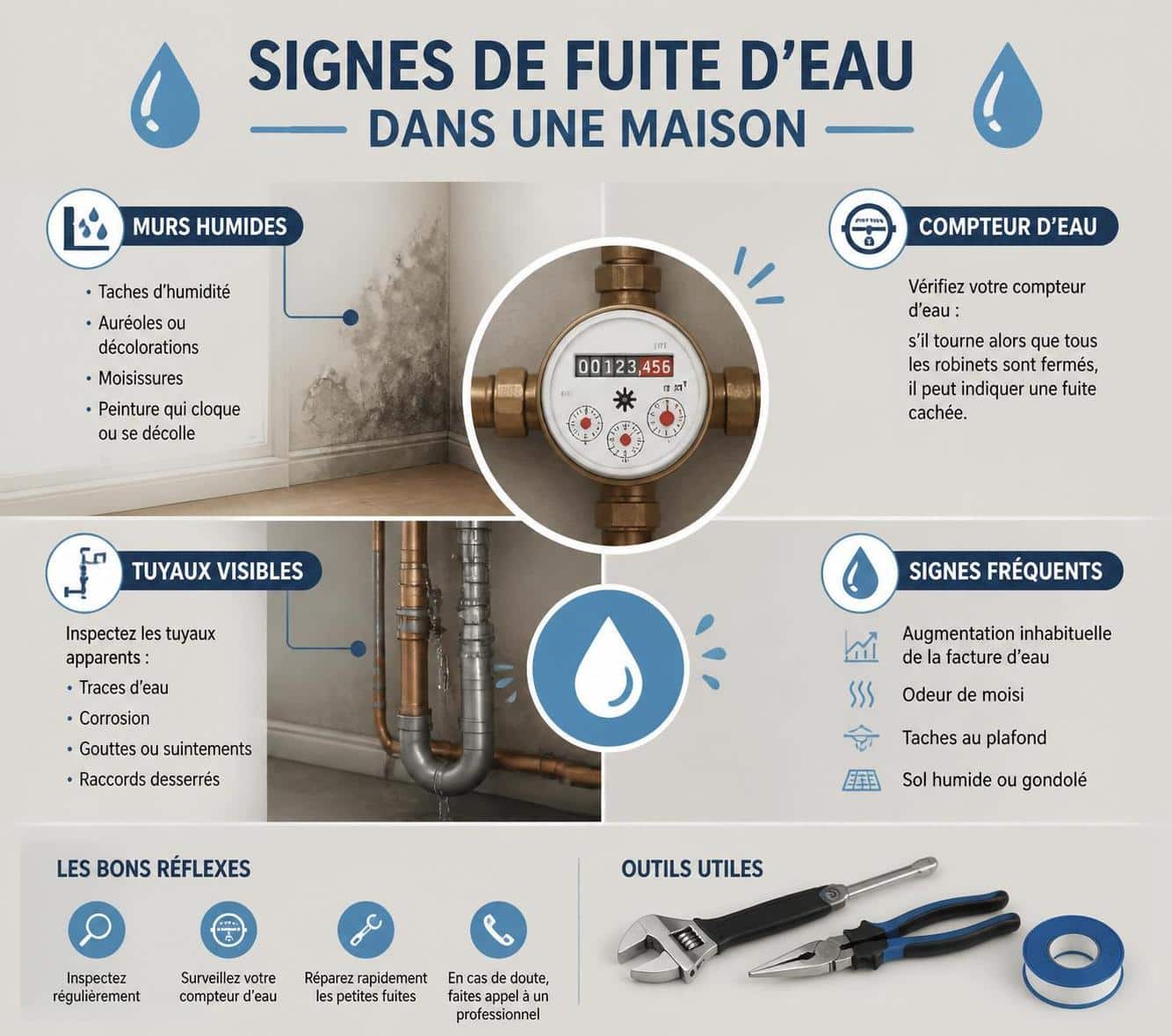 d&eacute;couvrez comment identifier rapidement une microfuite d'eau pour &eacute;viter des d&eacute;g&acirc;ts importants et prot&eacute;ger votre habitation efficacement.