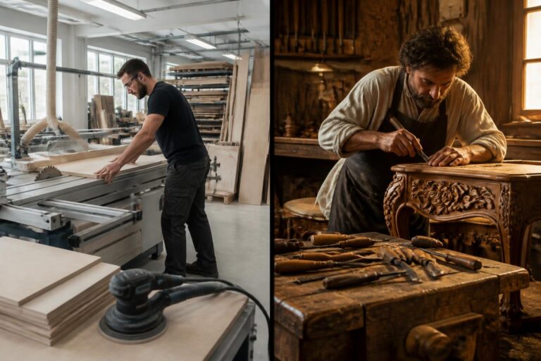 découvrez les principales différences entre la menuiserie moderne et l’ébénisterie d’art, deux savoir-faire du travail du bois aux techniques et esthétiques distinctes.